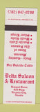Matchbook Cover - Delta Saloon Restaurant Virginia City NV