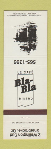 Matchbook Cover - Le Cafe Bla Bla Sherbrooke QC