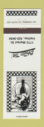 Matchbook Cover - Bistro Too Halifax NS
