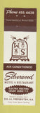 Matchbook Cover - Silverwood Motel Restaurant Fredericton NB