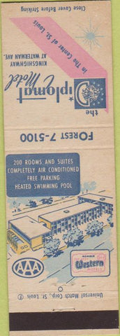 Matchbook Cover - Diplomat Motel St Louis MO