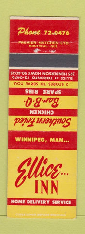 Matchbook Cover - Ellice Inn Toronto ON Fried Chicken BBQ