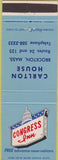 Matchbook Cover - Carlton House Brockton MA