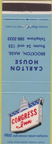 Matchbook Cover - Carlton House Brockton MA