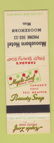 Matchbook Cover - Moosehorn Hotel MB Maple Leaf Beauty Soap