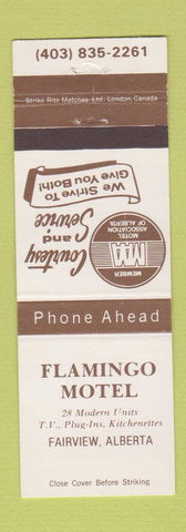 Matchbook Cover - Flamingo Motel Fairview AB