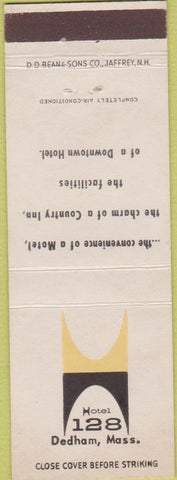 Matchbook Cover - Motel 128 Dedham MA