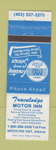 Matchbook Cover - Travelodge Motor Inn Medicine Hat AB