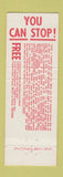 Matchbook Cover - Local Vending Anti Smoking Franklin Park IL
