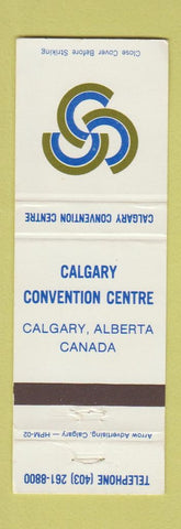 Matchbook Cover - Calgary Convention Centre Calgary AB