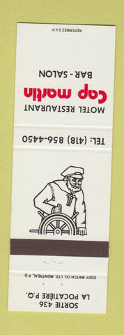 Matchbook Cover - Cap Martin Motel Restaurant La Pocatiere QC