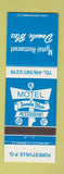 Matchbook Cover - Motel Danube Bleu Restaurant Forestville QC