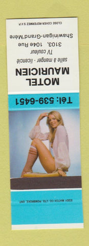 Matchbook Cover - Motel Maurice Shainigan Grand Mere QC pinup SAMPLE