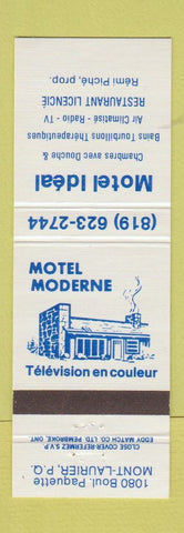 Matchbook Cover - Motel Ideal Mont Laurier QC