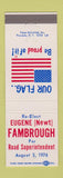 Matchbook Cover - Eugene Fambrough for Road Superintendent 1976