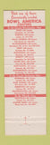 Matchbook Cover - Bowling America Baltimore Washington DC