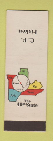 Matchbook Cover - 49th State CP Fisker SAMPLE St Louis MO