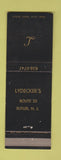Matchbook Cover - Lydecker's Butler NJ