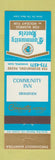 Matchbook Cover - Community Inn Grandview MB