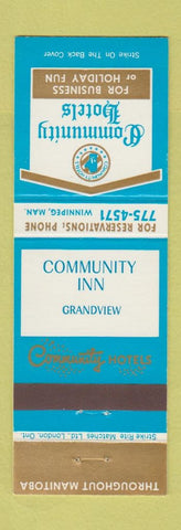 Matchbook Cover - Community Inn Grandview MB
