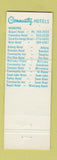 Matchbook Cover - Community Hotels Office Winnipeg MB
