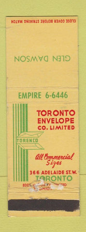 Matchbook Cover - Glen Dawson Toronto ON Envelope WEAR
