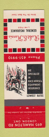Matchbook Cover - Robert Harris Insurance London ON