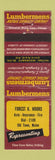 Matchbook Cover - Lumbermens Insurance Forest Moors Old Town ME