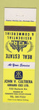 Matchbook Cover - John Cultrera Insurance Toronto ON