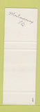 Matchbook Cover - Paul Eugene Chabot Montmorency QC Insurance