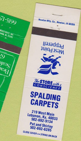 Matchbook Cover - Spalding Carpets Lebanon KY
