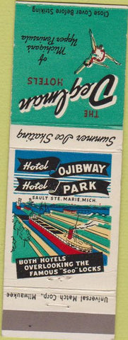 Matchbook Cover - Deglman Hotels Sault Ste Marie MI girlie