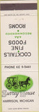 Matchbook Cover - Surrey House Harrison MI