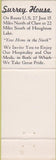 Matchbook Cover - Surrey House Harrison MI