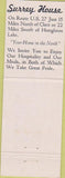 Matchbook Cover - Surrey House Harrison MI