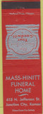 Matchbook Cover - Mass Hinitt Funeral Home Junction City KS