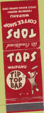 Matchbook Cover - Tops Coffee Shop Waipahu HI