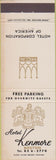 Matchbook Cover - Hotel Kenmore Boston MA