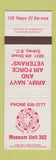 Matchbook Cover - Army Navy Air Force Veterans Sidney BC #2 RED LETTERING