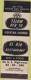 Matchbook Cover - El Rio Restaurant Socorro NM