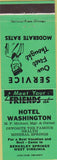 Matchbook Cover - Hotel Washington Berkeley Springs WV green