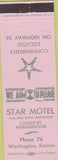 Matchbook Cover - Star Motel Washington KS