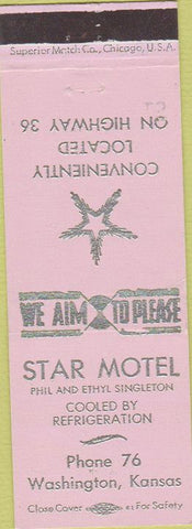 Matchbook Cover - Star Motel Washington KS