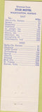 Matchbook Cover - Star Motel Washington KS