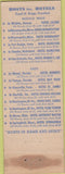 Matchbook Cover - Hotel Washington Berkeley Springs WV white