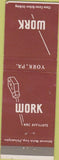 Matchbook Cover - WORK NBC Radio York PA