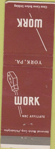 Matchbook Cover - WORK NBC Radio York PA