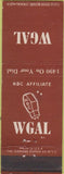 Matchbook Cover - WGAL Radio NBC Lancaster PA