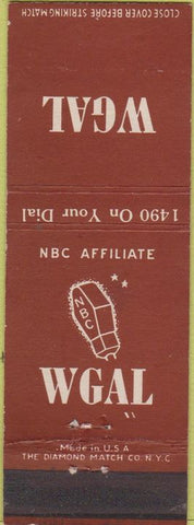 Matchbook Cover - WGAL Radio NBC Lancaster PA