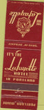 Matchbook Cover - Lafayette Hotel Portland ME CREASE